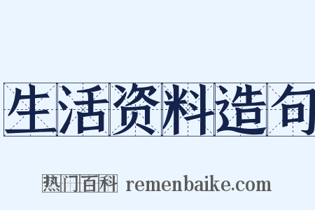 生活资料造句是什么意思的图片